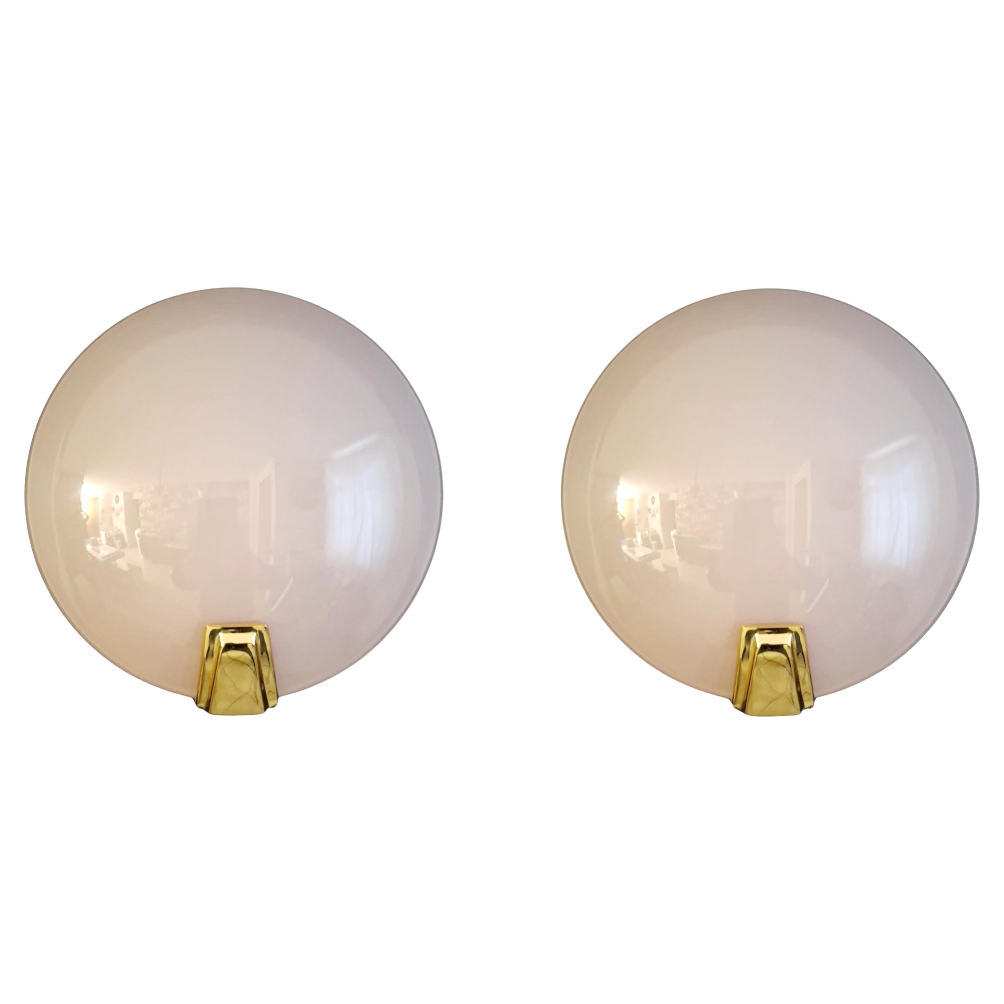 Coppia di focaccine di Murano rosa, 2 coppie disponibili