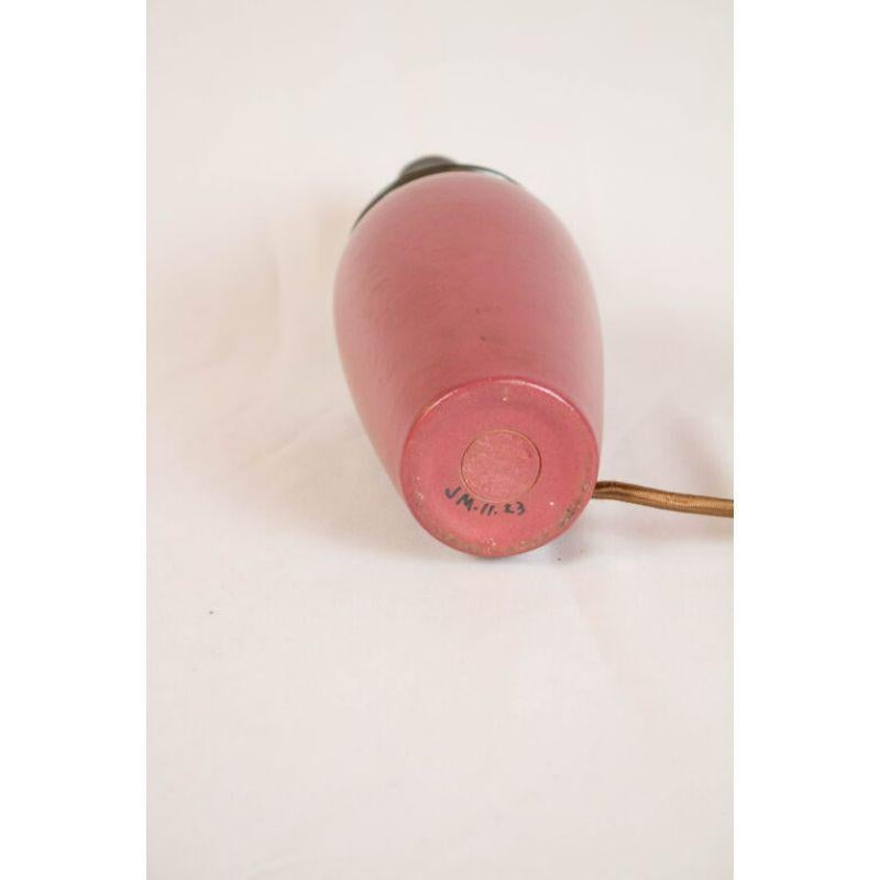 Paar rosa Paul Revere-Keramik-Lampen (Unbekannt) im Angebot