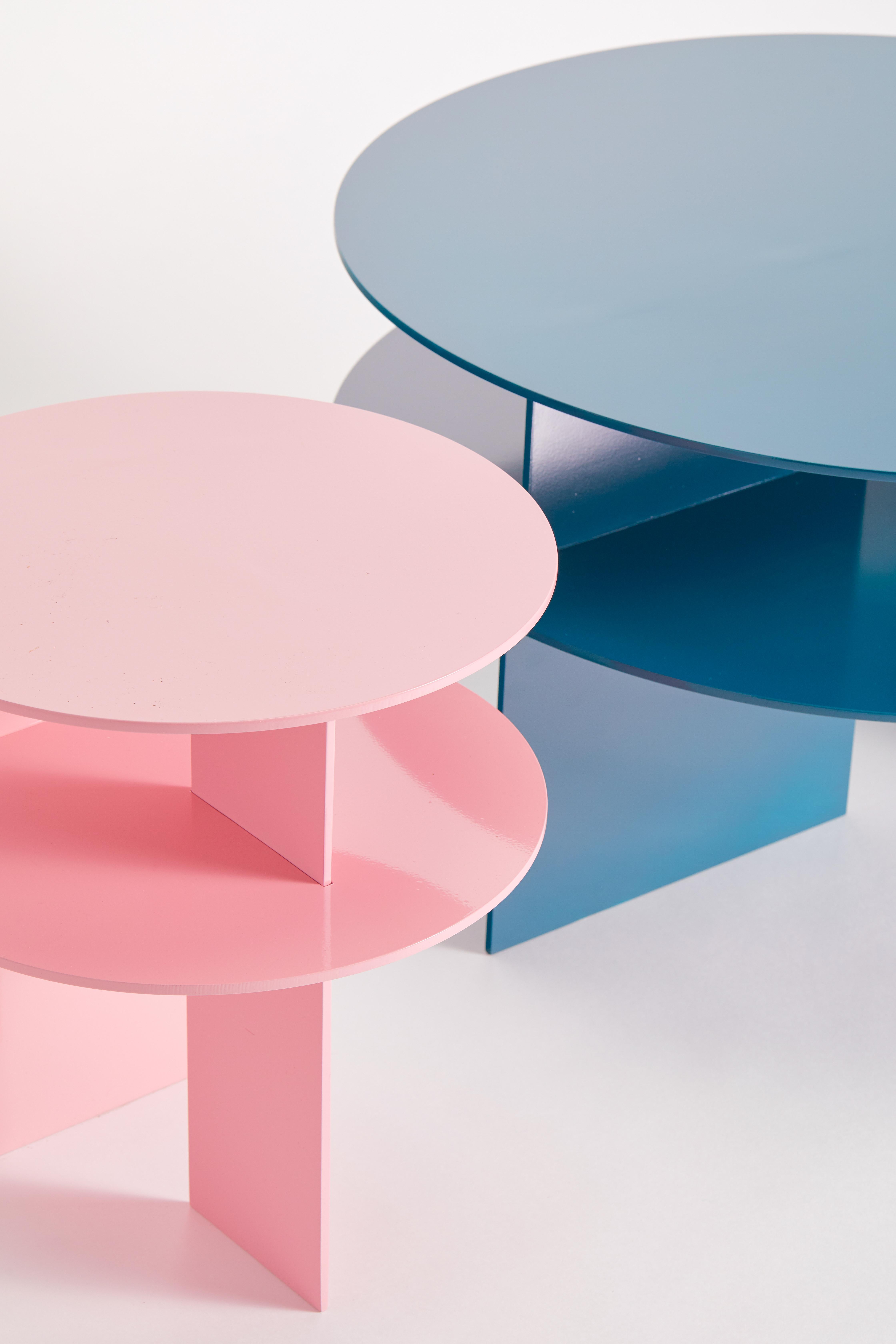 Canadian Pair of Pink Sanora Side Tables by Ben Barber Studio