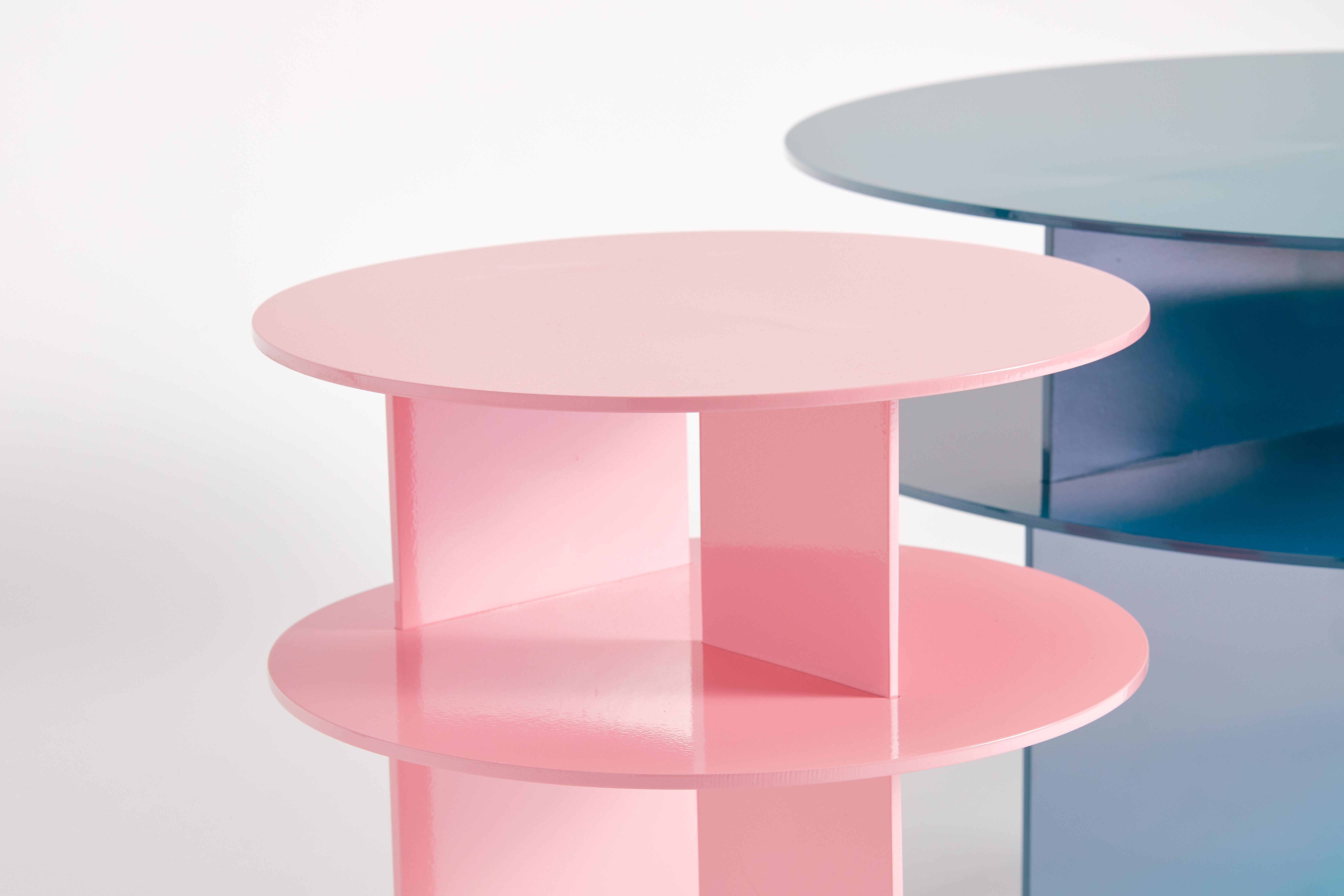 Pair of Pink Sanora Side Tables by Ben Barber Studio In New Condition In Geneve, CH