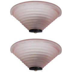 Pair of Pink Sconces by Mazzega