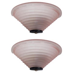 Vintage Pair of Pink Sconces by Mazzega