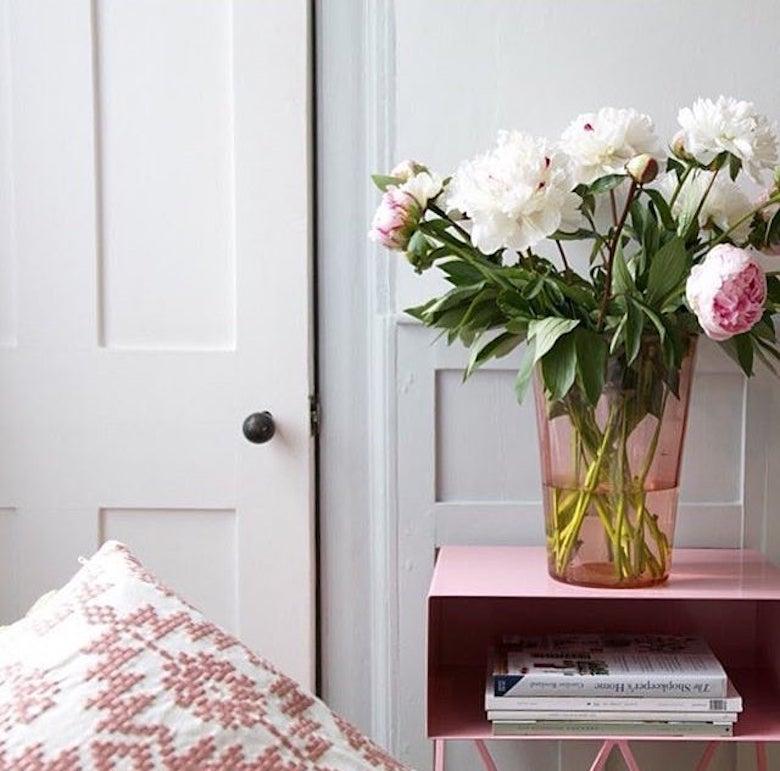 Modern Pair of Pink Steel Robot Bedside Tables - Customisable Nightstands For Sale