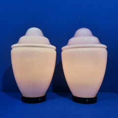 Pair of Pink Table Lamp Murano Glass, 1930