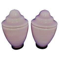 Pair of Pink Table Lamp Murano Glass, 1930