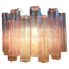 Pair of Pink Tronchi Sconces Murano