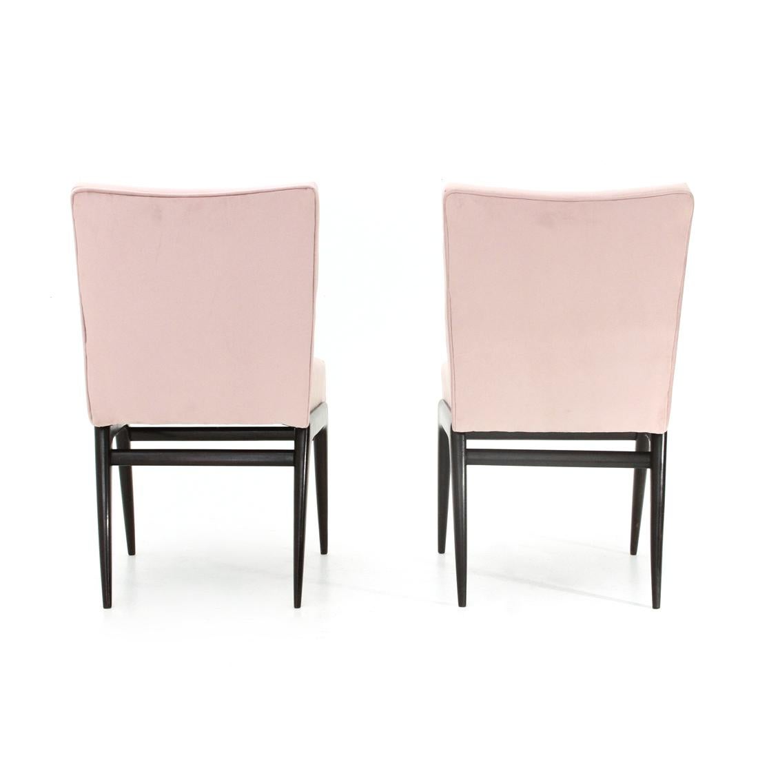 Pair of Pink Velvet Armchairs, 1950s 2