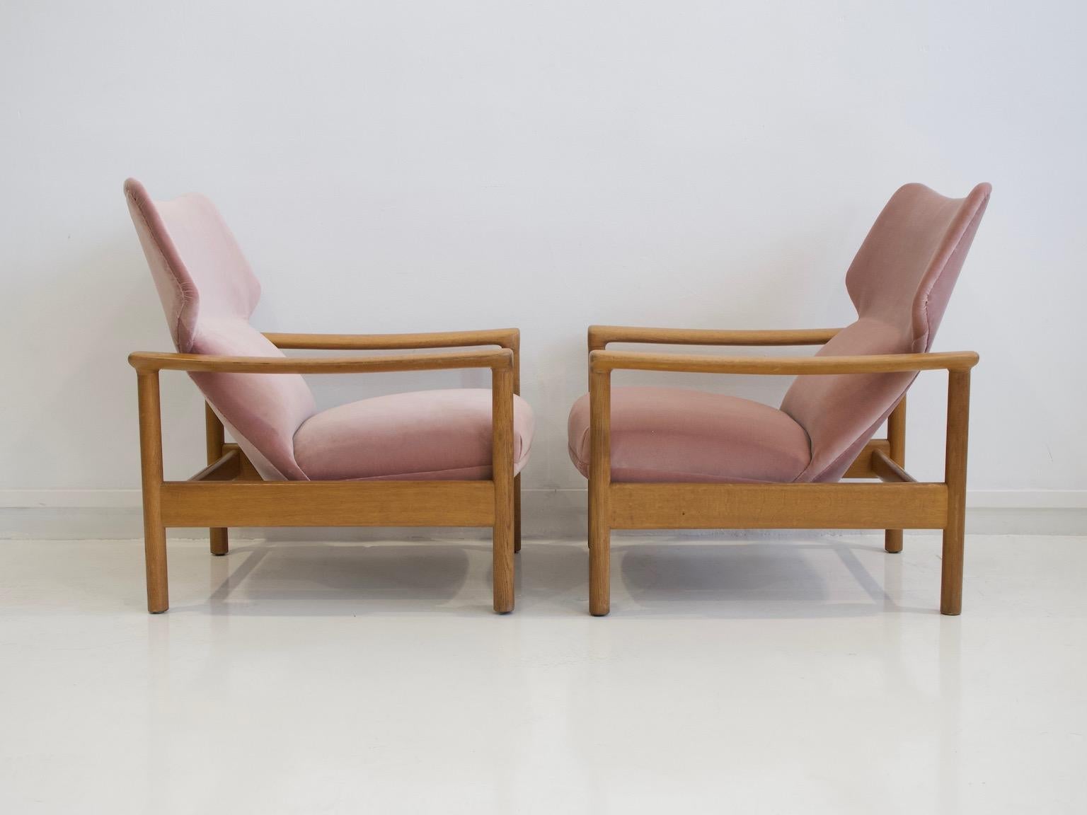 pink armchairs