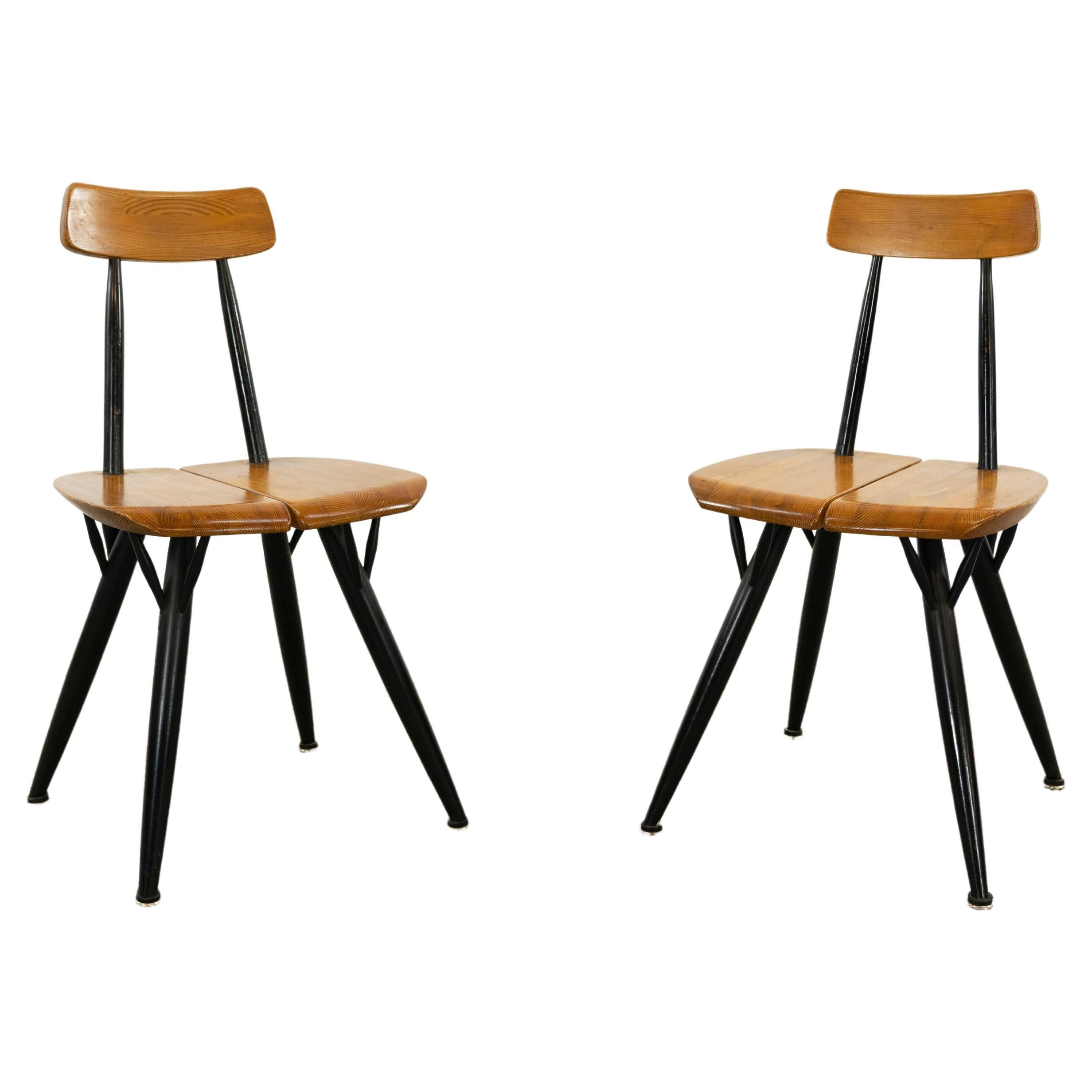 Pair of Pirkka Chairs by Ilmari Tapiovaara for Laukaan Puu, 1955