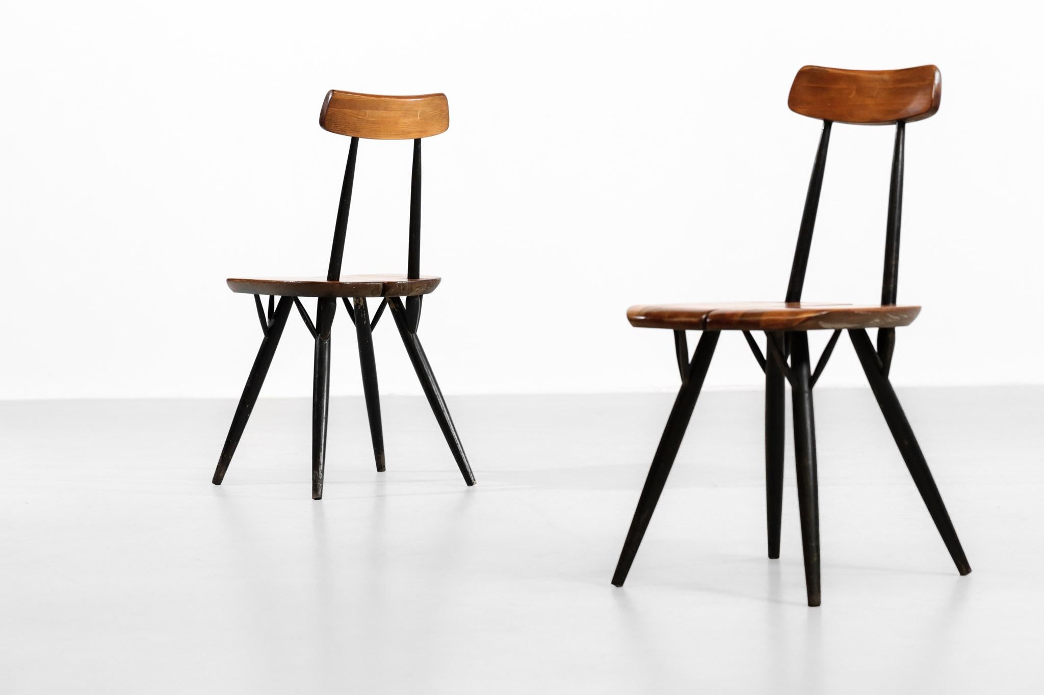 Pair of Pirkka Chairs by Ilmari Tapiovaara for Laukaan Puu Swedish 2