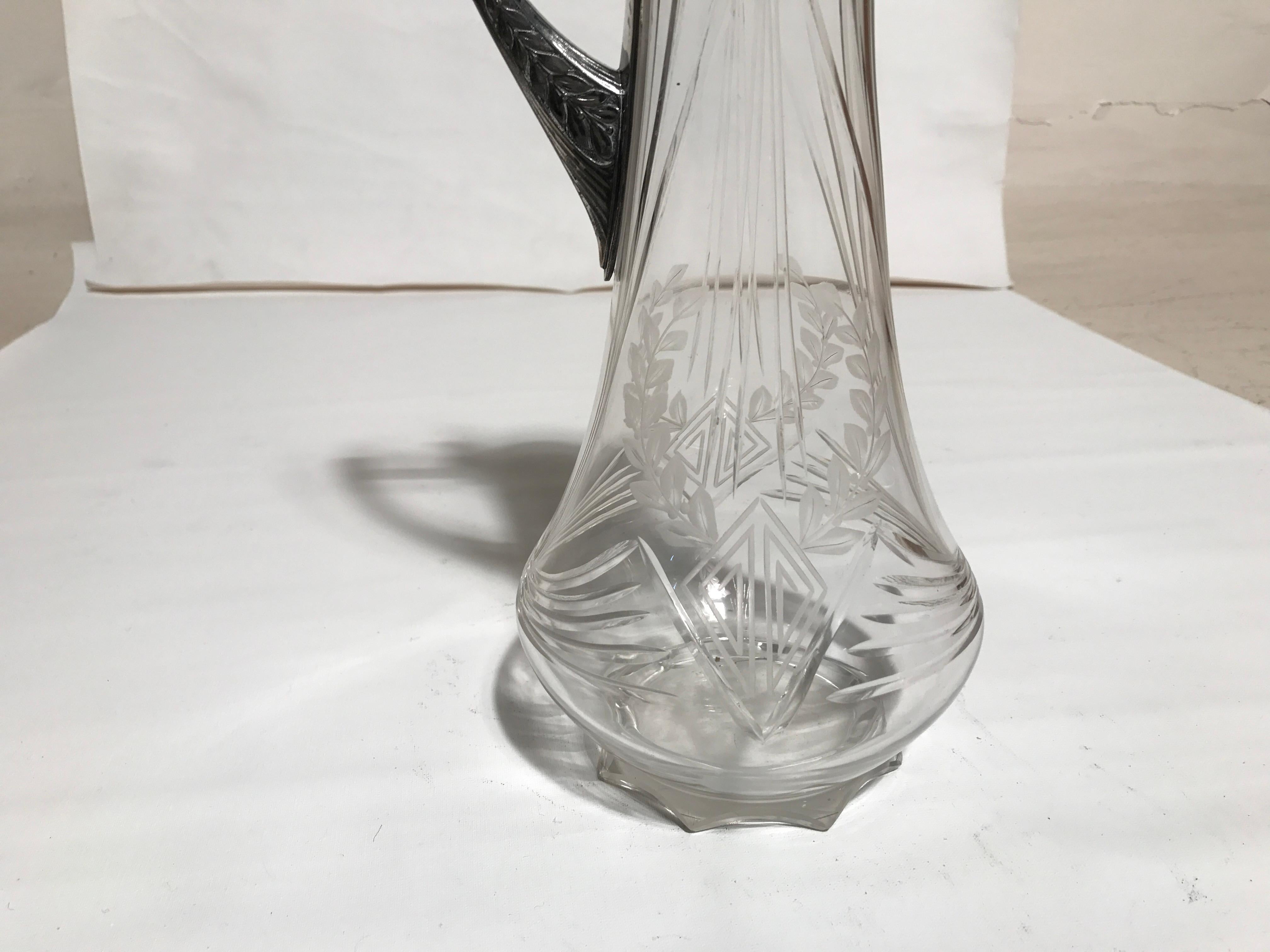 Pair of Pitchers Sign: WMF, German, 1909 in Silver Plated , Style: Jugendstil For Sale 10