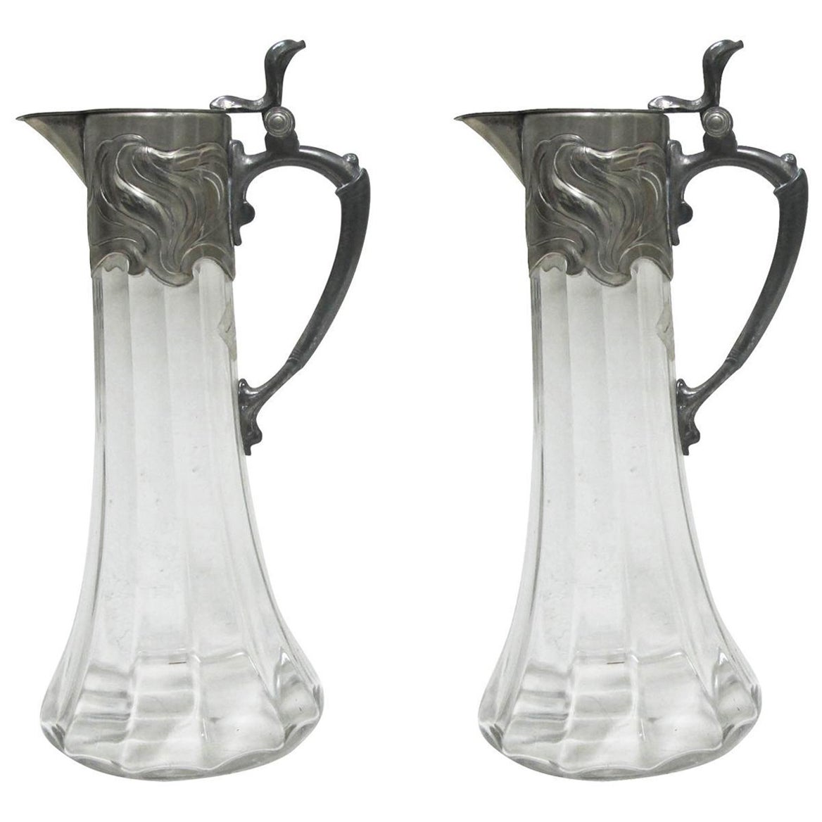 Paire de pichets : WMF ( * : pièce spéciale), allemand, 1909, Style : Jugendstil