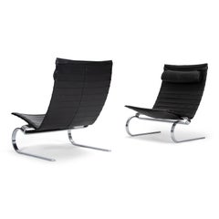 Pair of PK 20 Easy Chairs by Poul Kjærholm for E. Kold Christensen