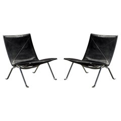 Pair of 'PK-22' Lounge Chairs by Poul Kjærholm for EKC, Signed