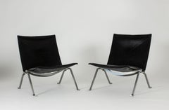 Pair of "PK 22" Lounge Chairs by Poul Kjærholm