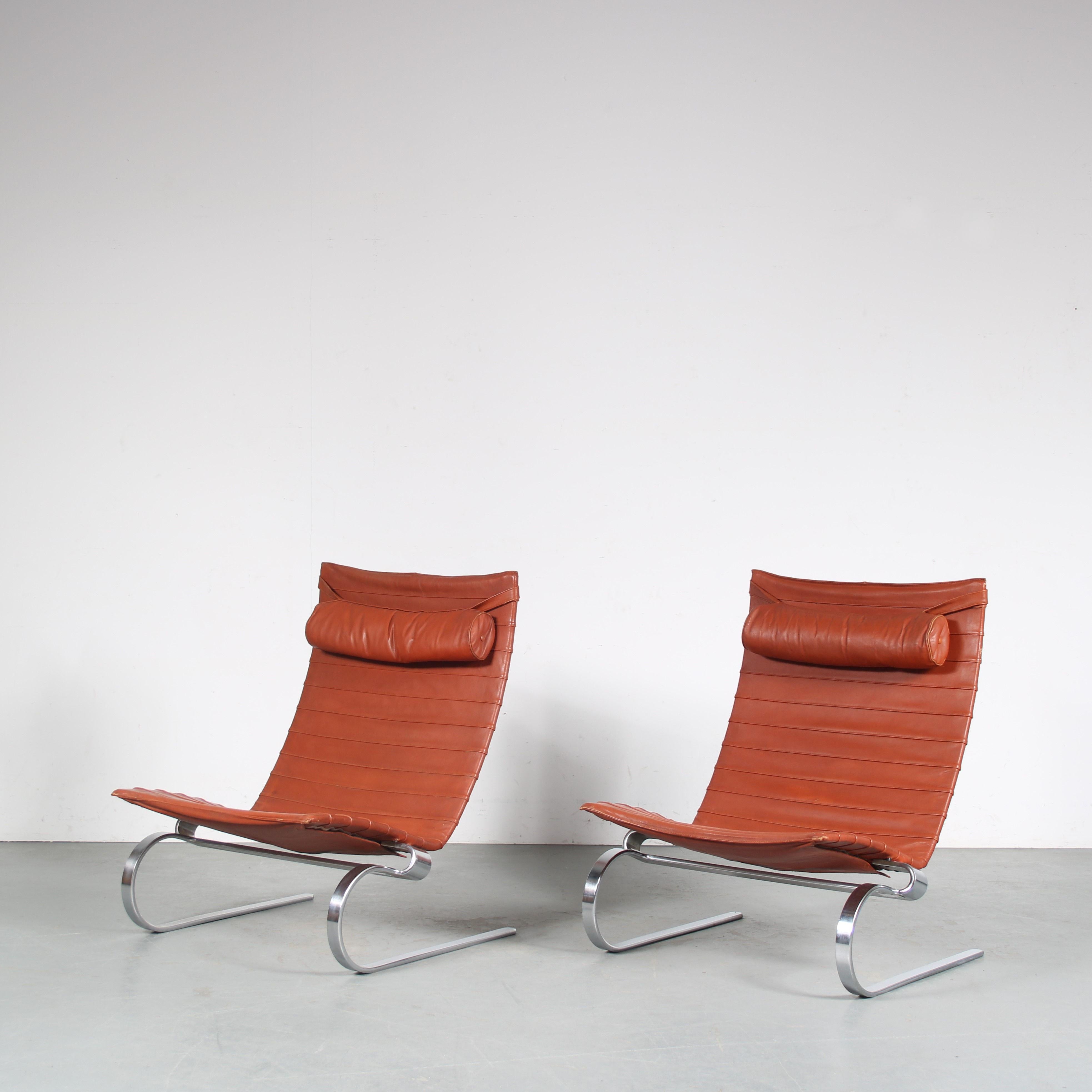 Pair of PK20 Chairs by Poul Kjaerholm for E. Kold Christensen, Denmark, 1960 1