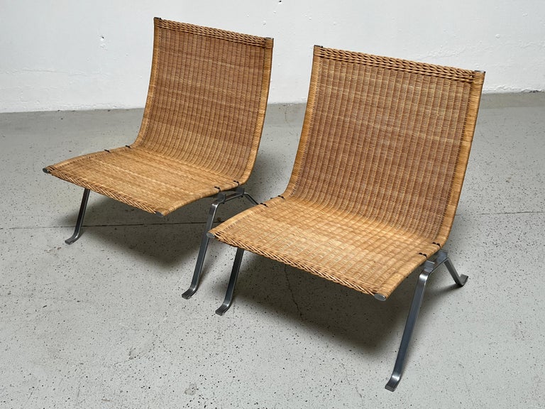 Pair of PK22 Chairs by Poul Kjaerholm for E. Kold Christensen 6