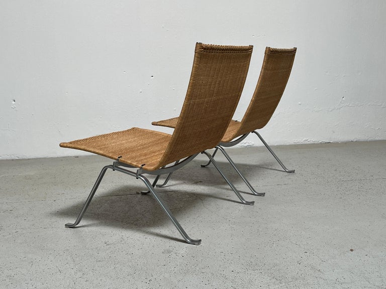 Pair of PK22 Chairs by Poul Kjaerholm for E. Kold Christensen 9