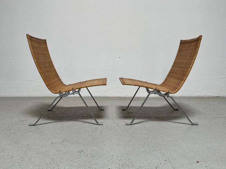 Pair of PK22 Chairs by Poul Kjaerholm for E. Kold Christensen 12