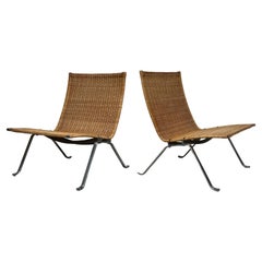 Pair of PK22 Chairs by Poul Kjaerholm for E. Kold Christensen