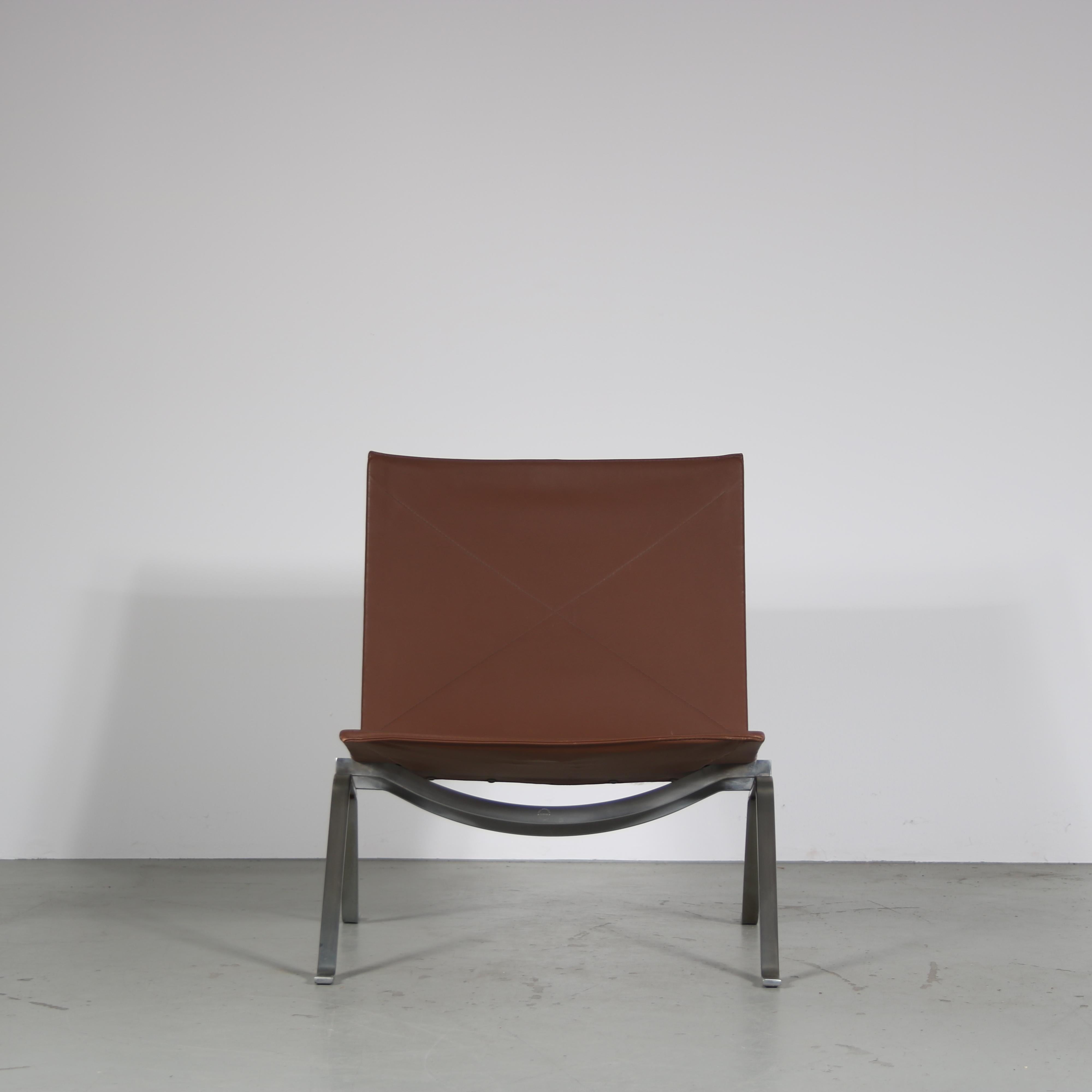 Pair of PK22 Chairs by Poul Kjaerholm for Fritz Hansen, Denmark 1980 5