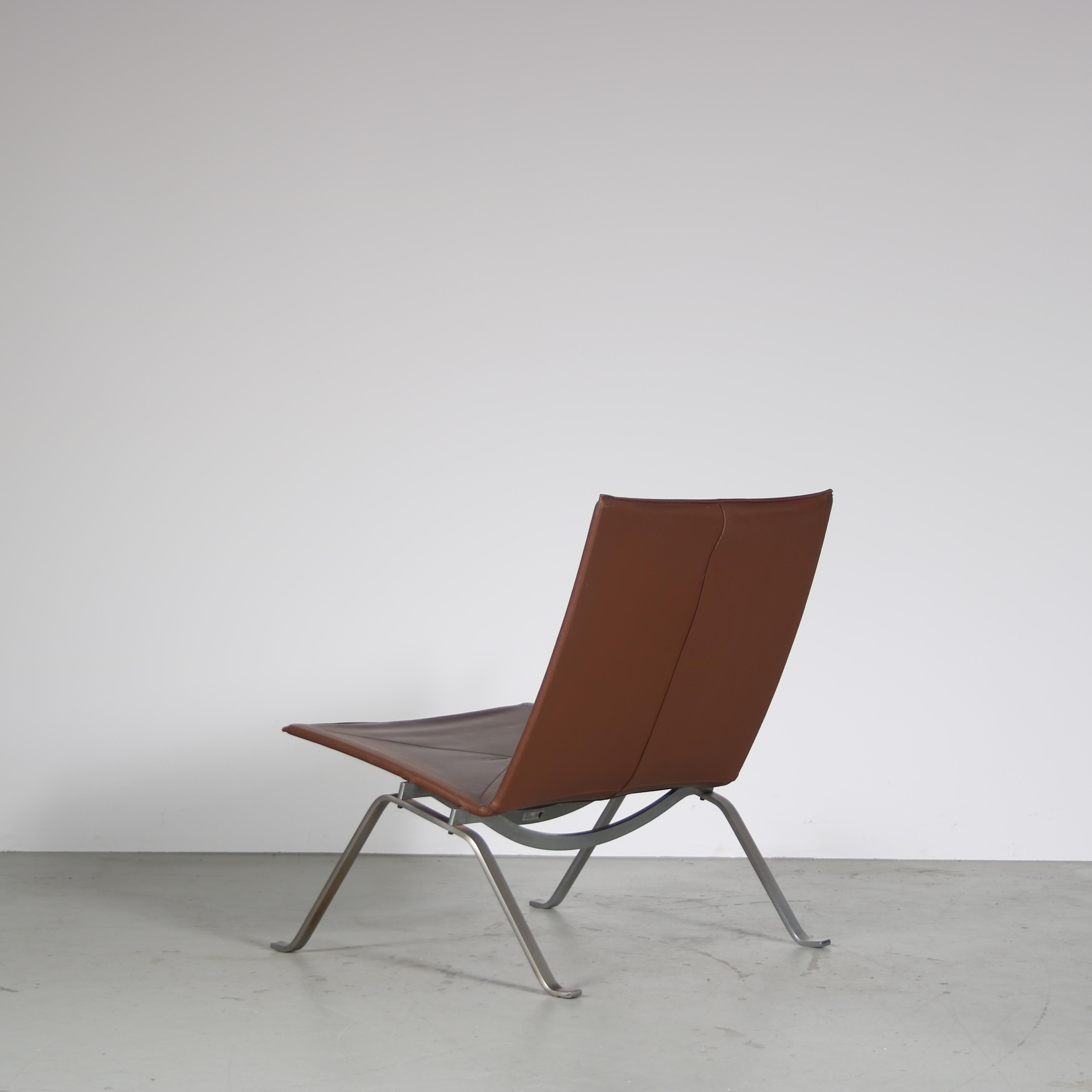 Pair of PK22 Chairs by Poul Kjaerholm for Fritz Hansen, Denmark 1980 3