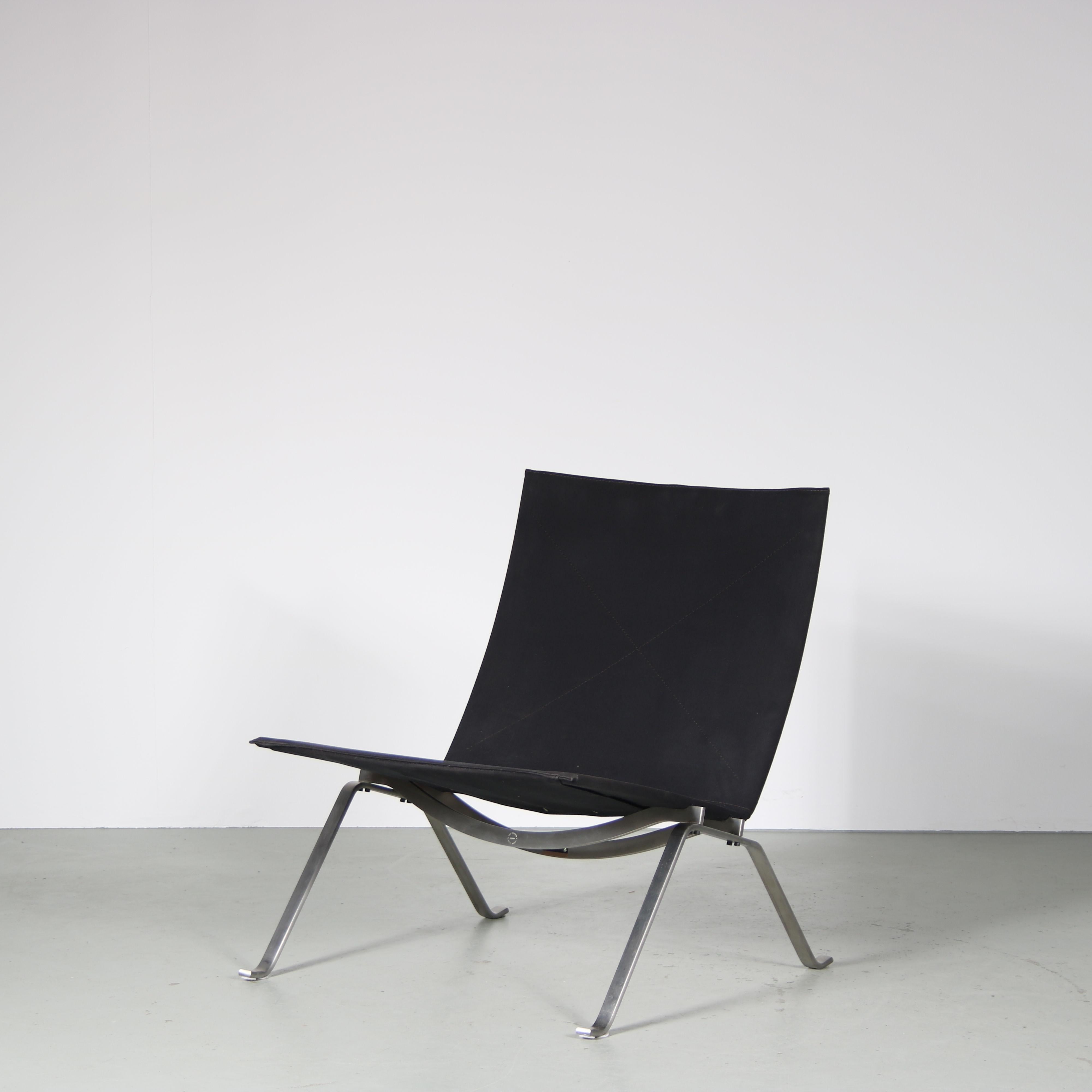 Paar PK22-Stühle von Poul Kjaerholm für Fritz Hansen, Dänemark, 2010 im Angebot 1