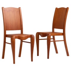 Vintage Pair of "Placide of Wood" Chairs by Philippe Starck for Driade, 1989