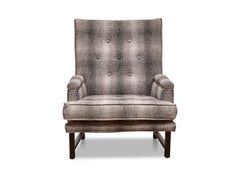 Pair of Plaid Lounge Chairs by Edward Wormley for Dunbar