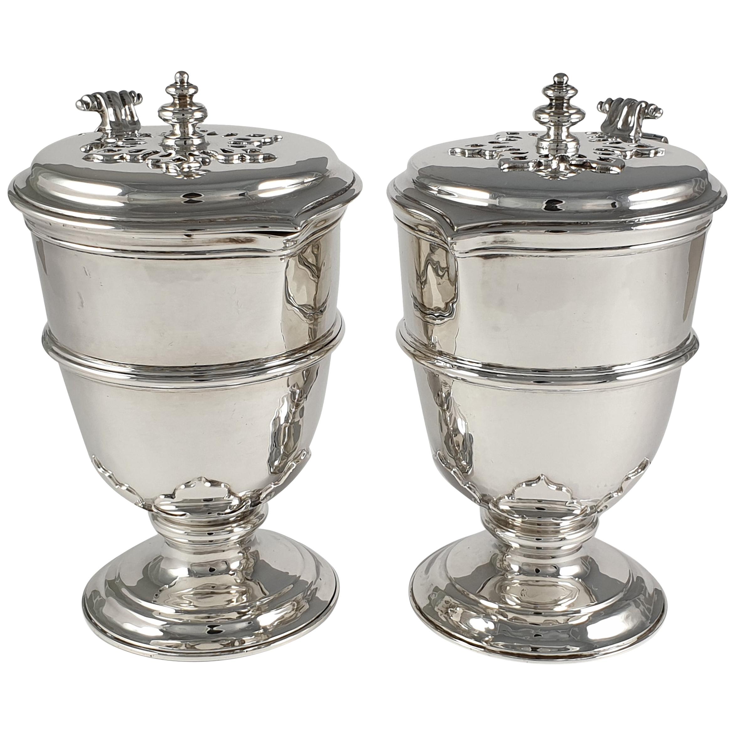 Pair of Sterling Silver Ewers, London, 1935 For Sale