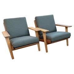 Pair of 'Plank' Chairs Model GE290 by Hans Wegner for Getama