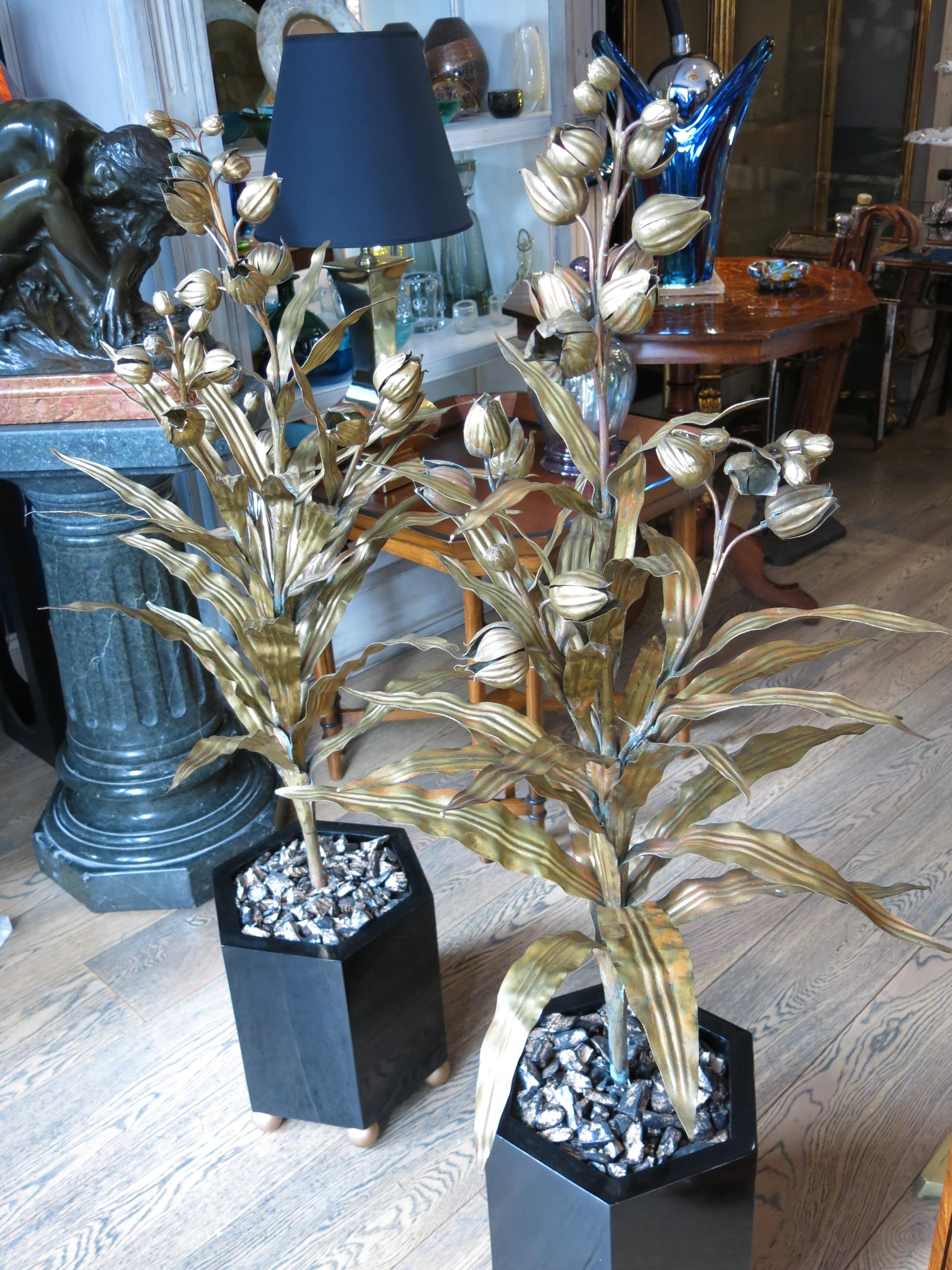 Pair of Plant Trees by Maison Jansen, Hollywood Regency For Sale 4