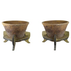 Used Pair of Planters Designed by Marc du Plantier