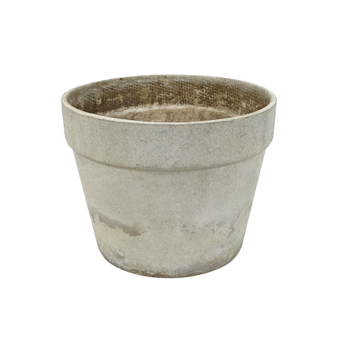 Pair of Planters in Flower Pot Shape with Ribbed Rims by Willy Guhl for Eternit 1