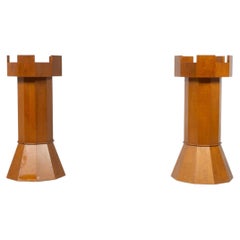 Pair of Planters in the shape of Chess Pieces, Italy, 1970s
