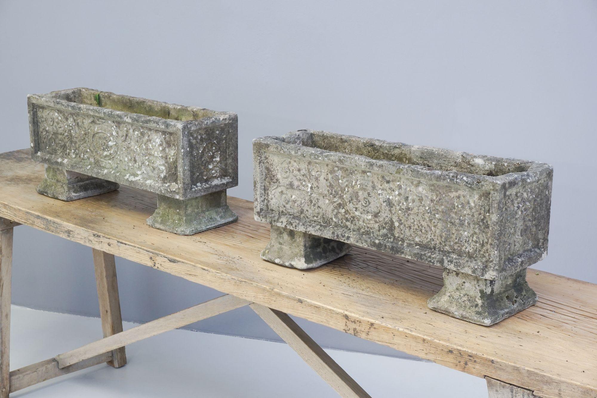 Mid-20th Century Pair of Planters on Feet For Sale
