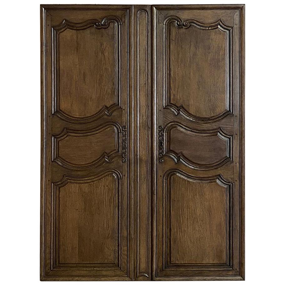 Pair of Plaquards ~ Armoire or Cabinet Doors, 19th Century