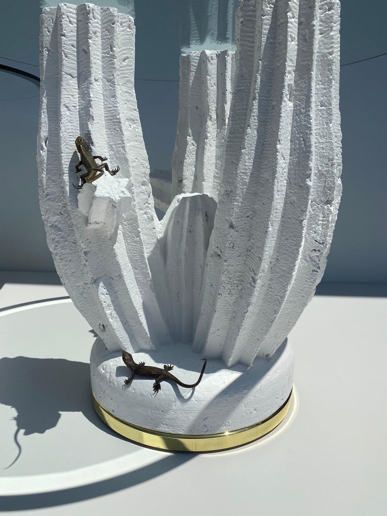Pair of Plaster Cactus Side / End Tables For Sale at 1stDibs
