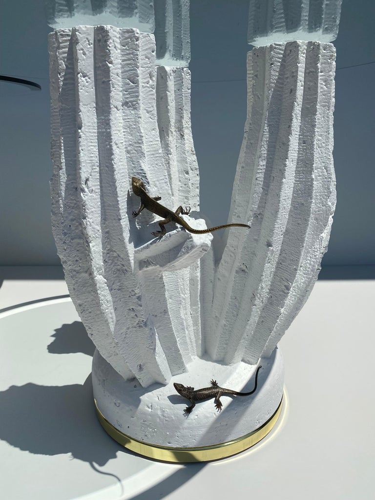 Pair of Plaster Cactus Side / End Tables For Sale at 1stDibs