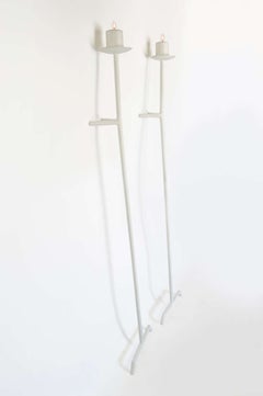 Pair of Plaster Candle Wall Sconces by Bourgeois Boheme Atelier