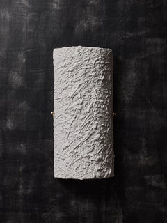 Paire d'appliques murales incurvées en plâtre