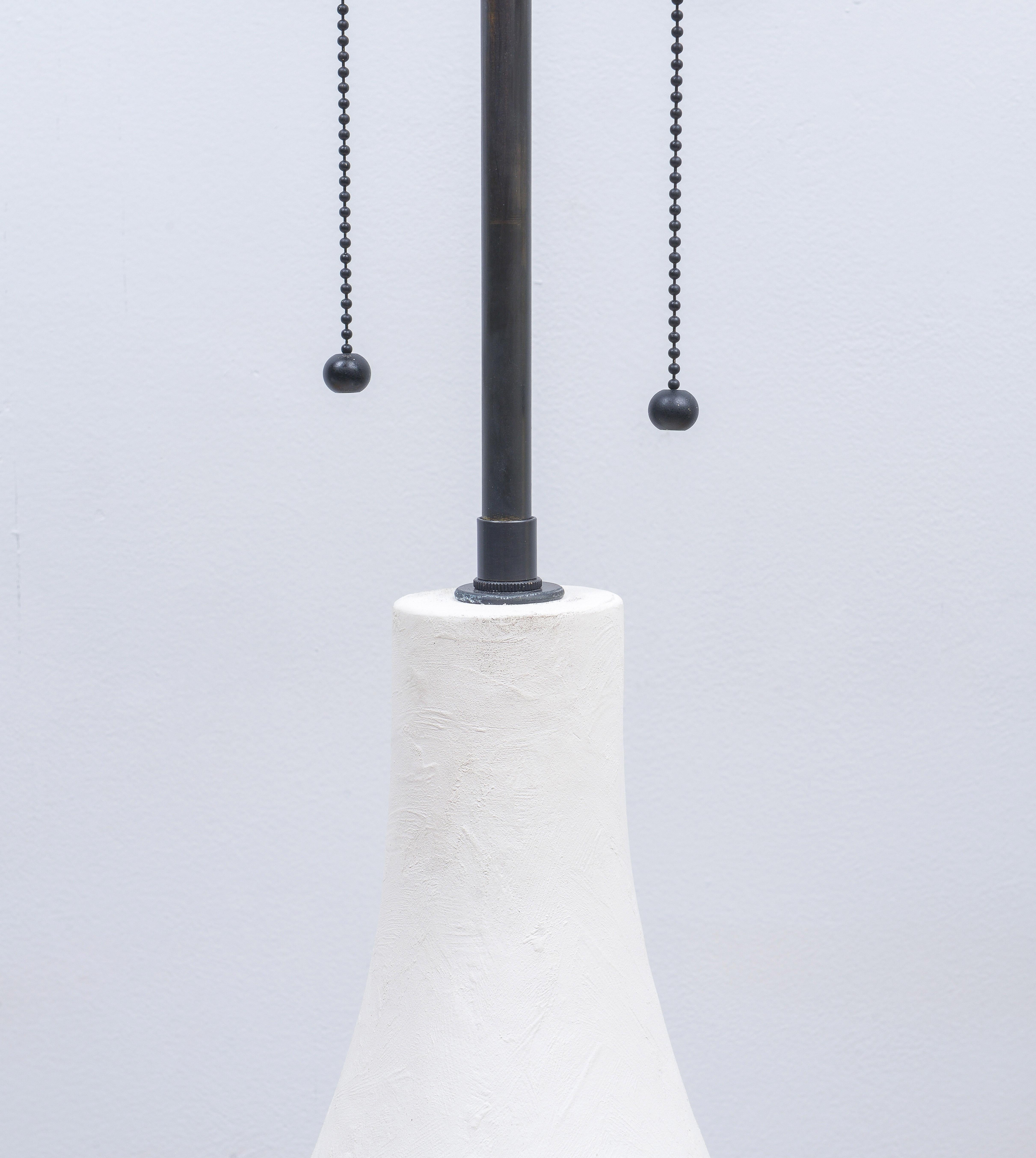 Pair of Plaster Custom Elle Lamps For Sale 2