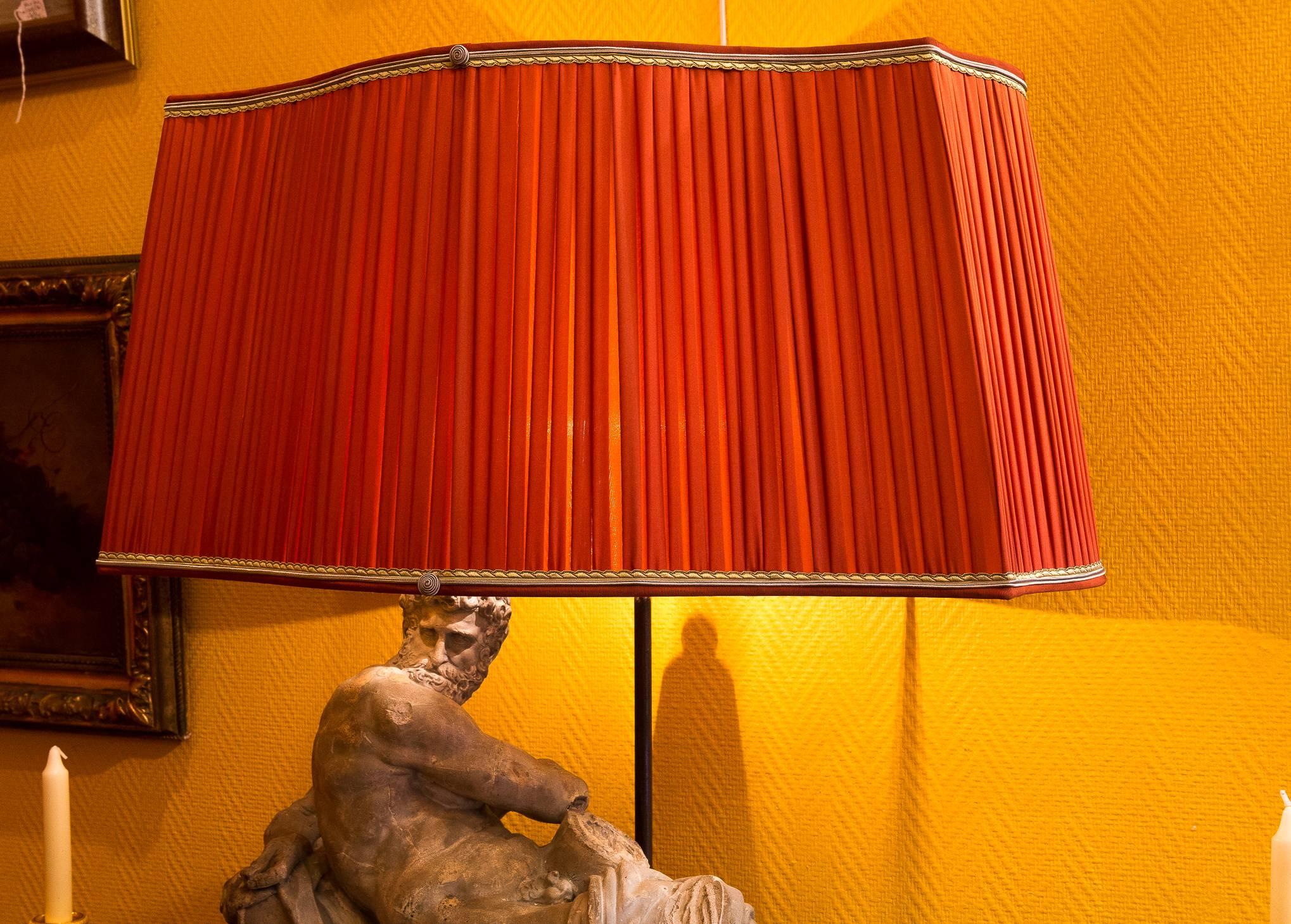 Pair of Plaster Group Lamps in the Manner of Michel-Angelo The Night and The Day 8