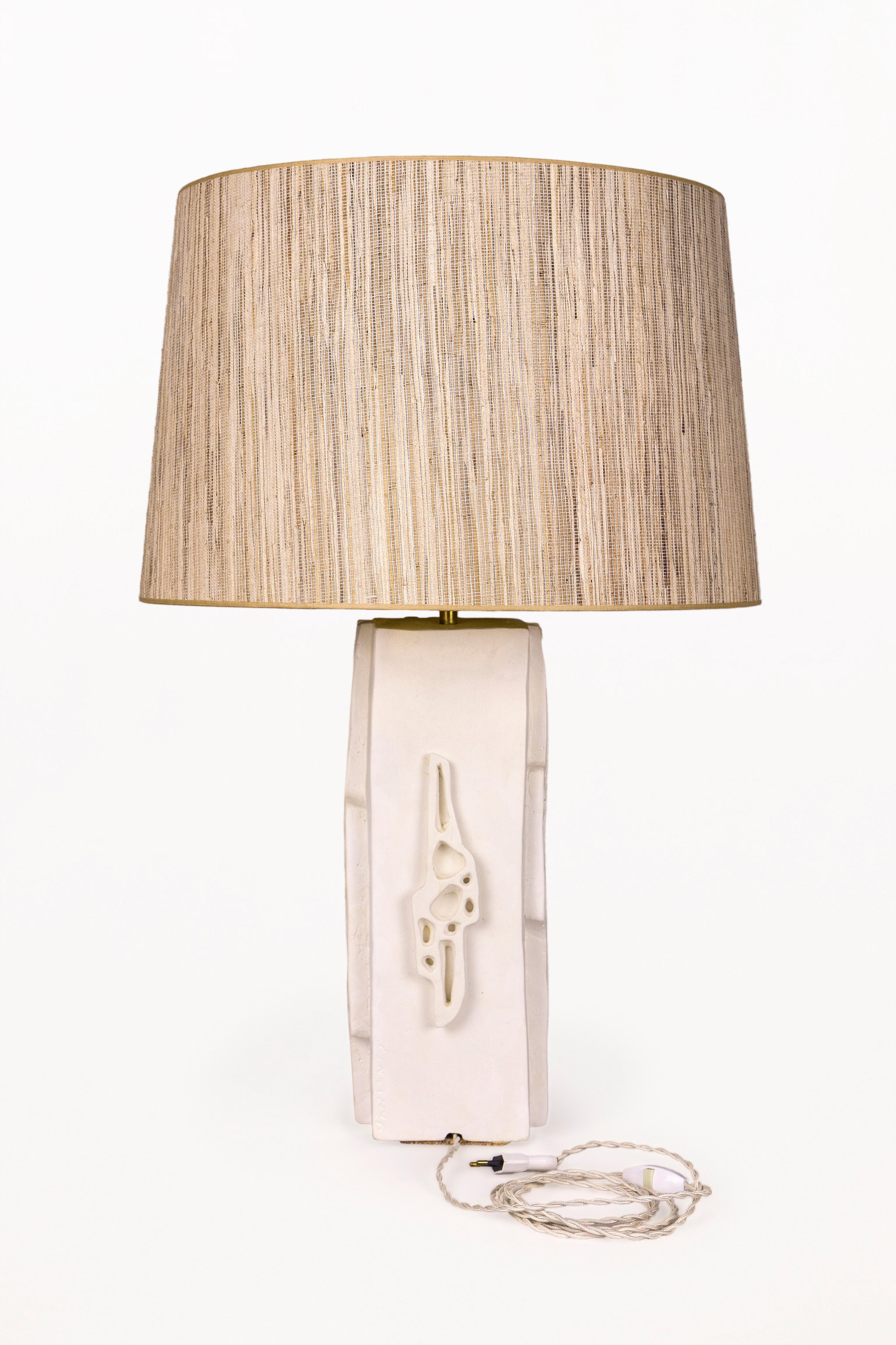 Modern Pair of Plaster Lamps, circa 2000, France