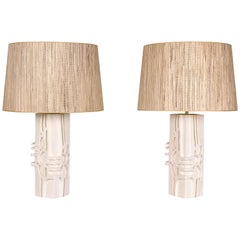 Pair of Plaster Lamps, circa 2000, France