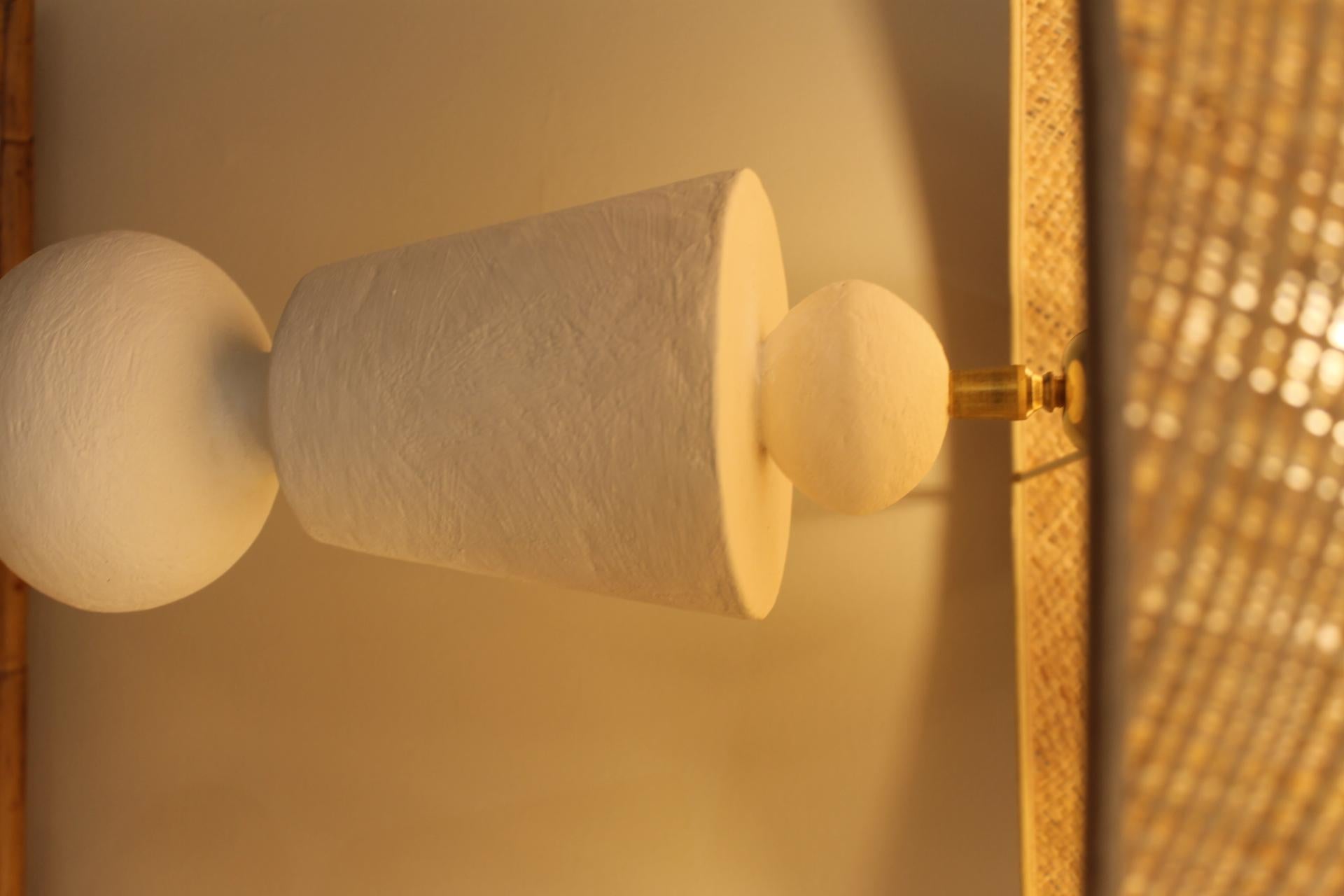 Paire de lampes en plâtre, à la manière de Jean Michel Franck en vente 5
