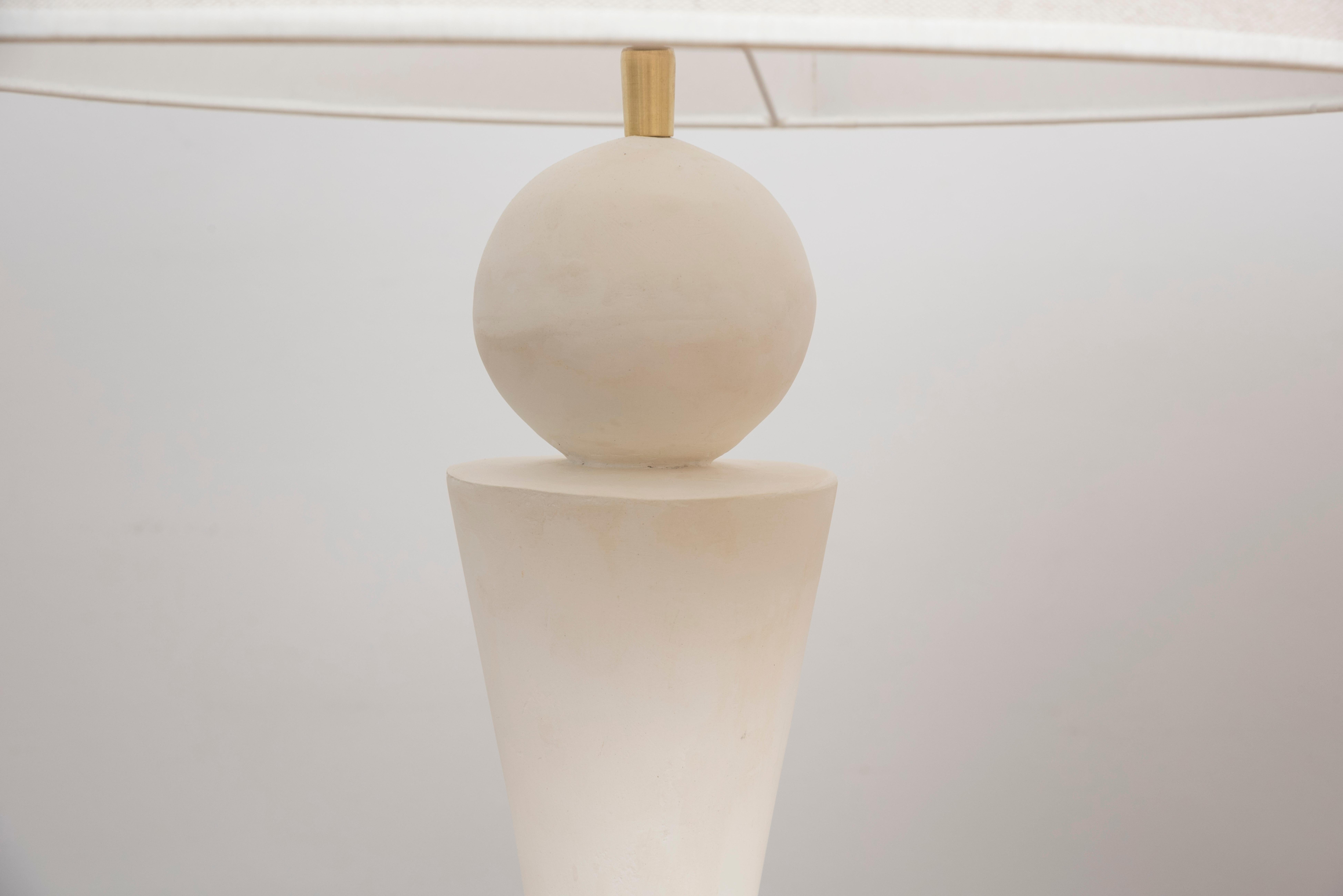 Mid-Century Modern Pair of Plaster Lamps in the Taste of Jean-Michel Frank