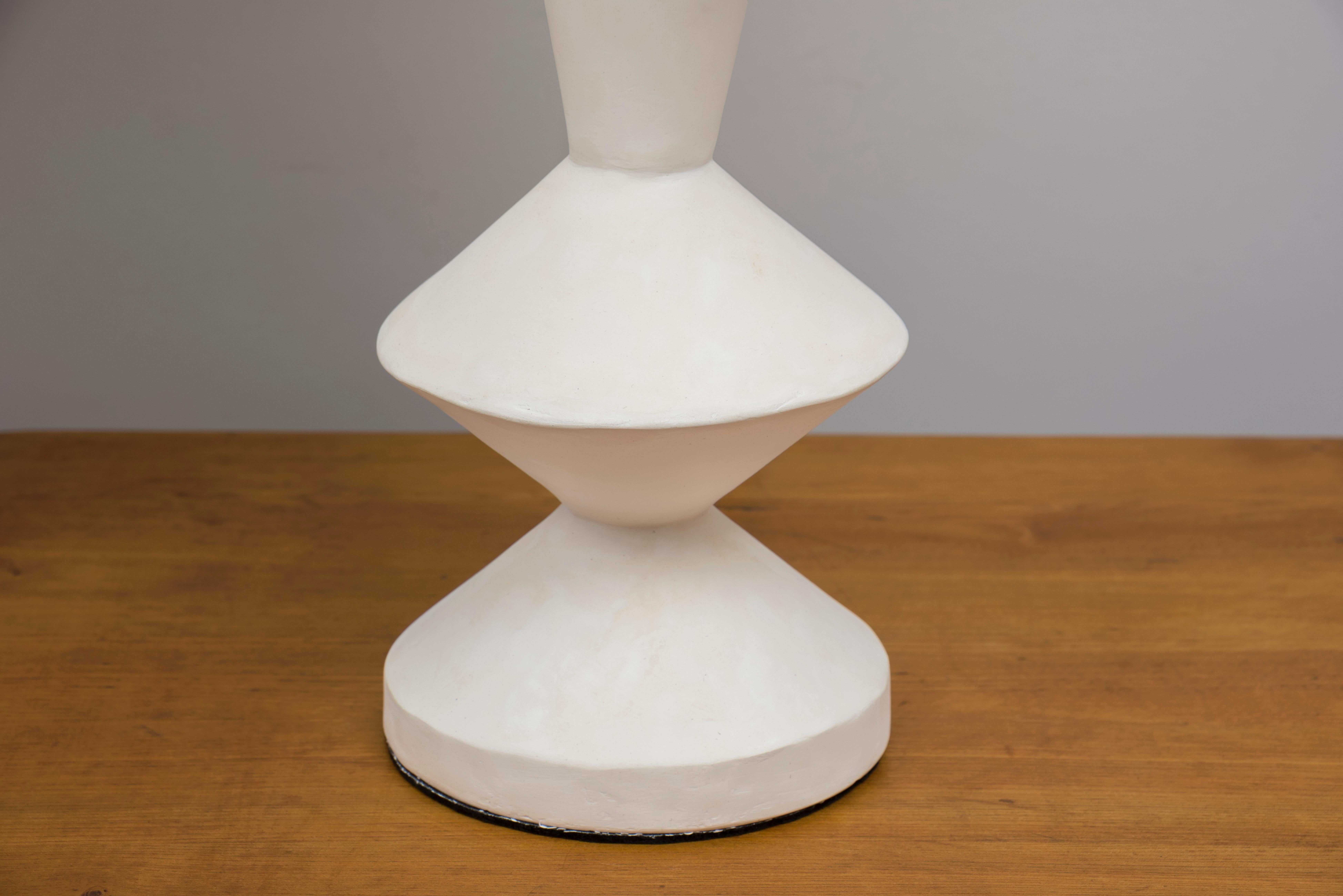 French Pair of Plaster Lamps in the Taste of Jean-Michel Frank