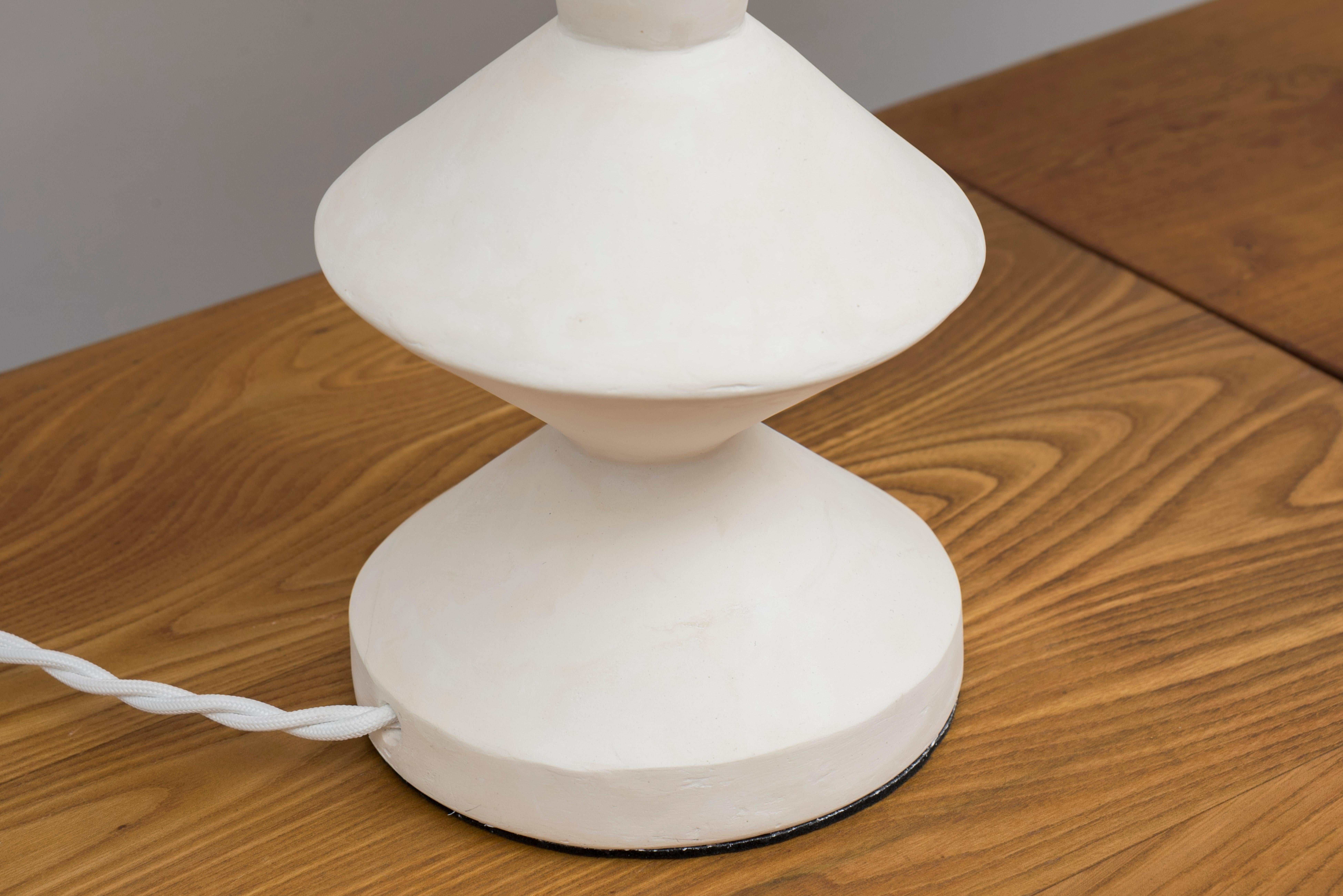 Contemporary Pair of Plaster Lamps in the Taste of Jean-Michel Frank