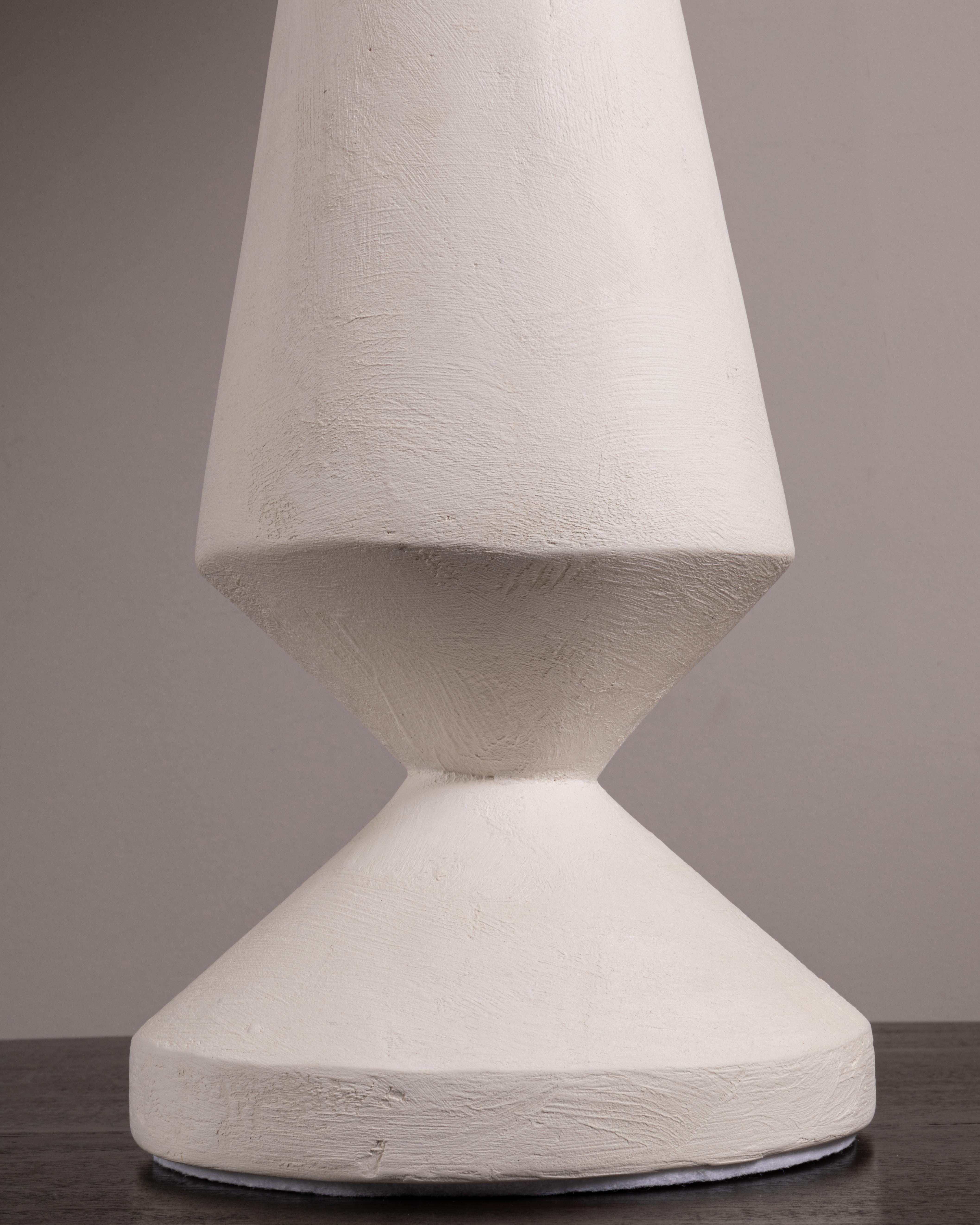 Pair of Plaster Lamps in the Taste of Jean-Michel Frank For Sale 1